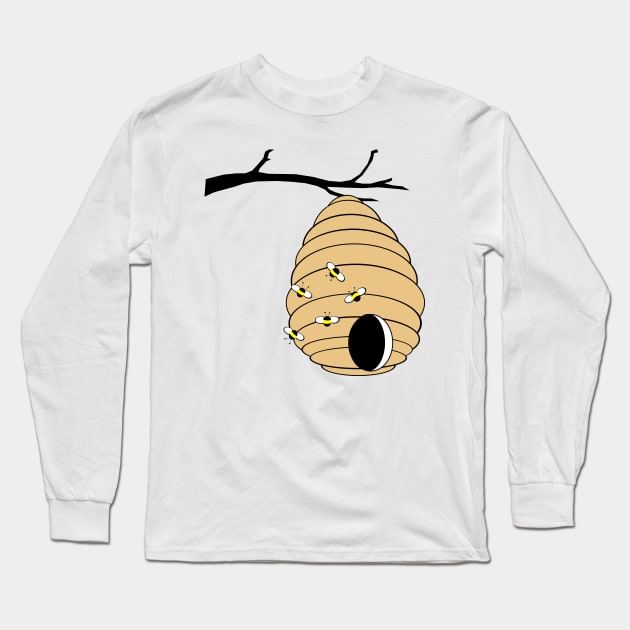 Bee My Honey in Color Long Sleeve T-Shirt by ButterflyInTheAttic